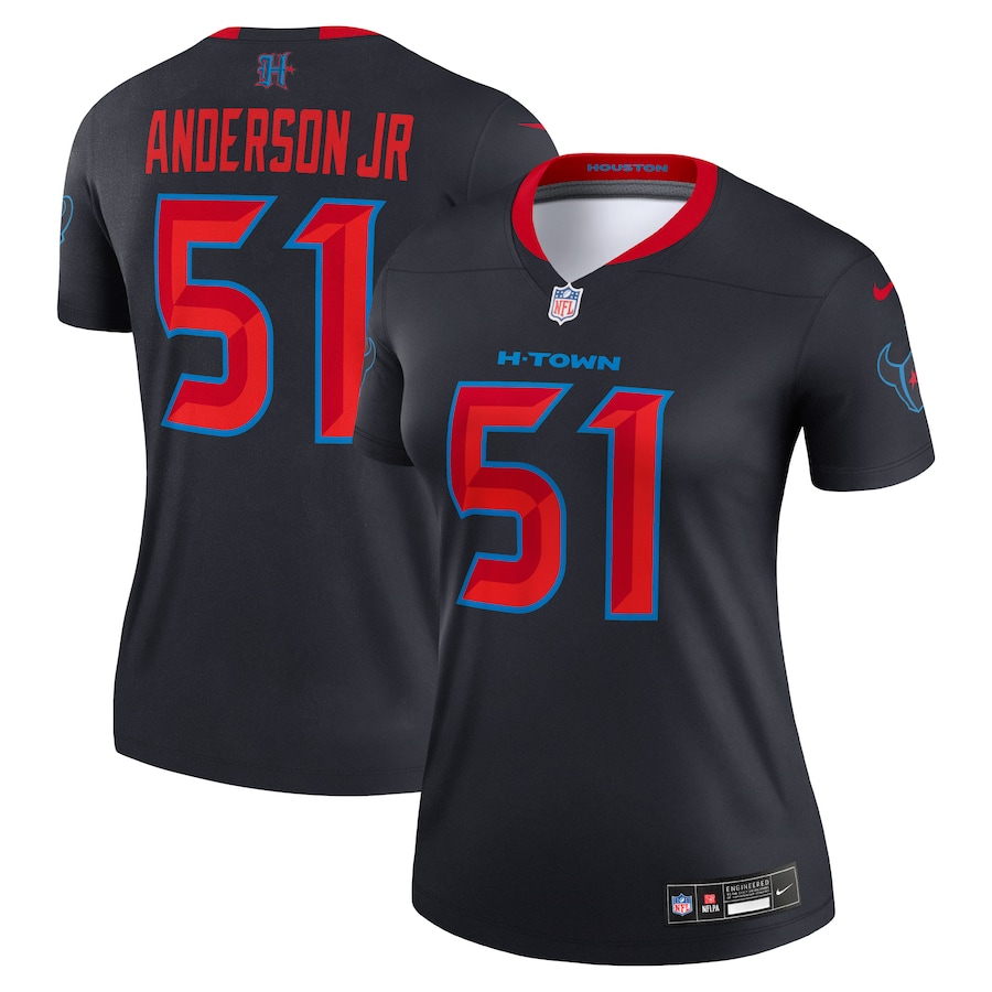 Women's Houston Texans Will Anderson Jr. Nike Navy Alternate Legend Player Performance Top - Puhuasuan