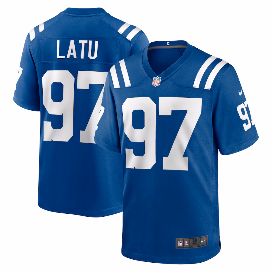 Men's Indianapolis Colts Laiatu Latu Nike Royal Player Game Jersey - Puhuasuan