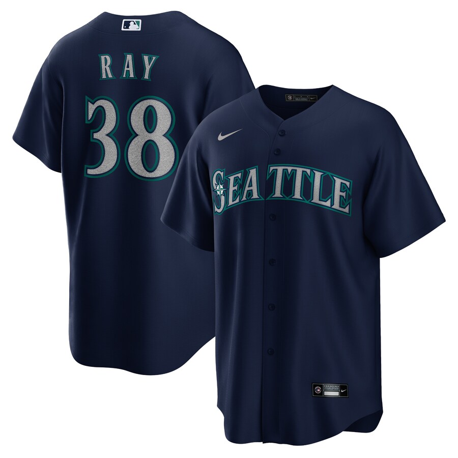 Men's Seattle Mariners Robbie Ray Nike Navy Alternate Replica Player Jersey - Puhuasuan