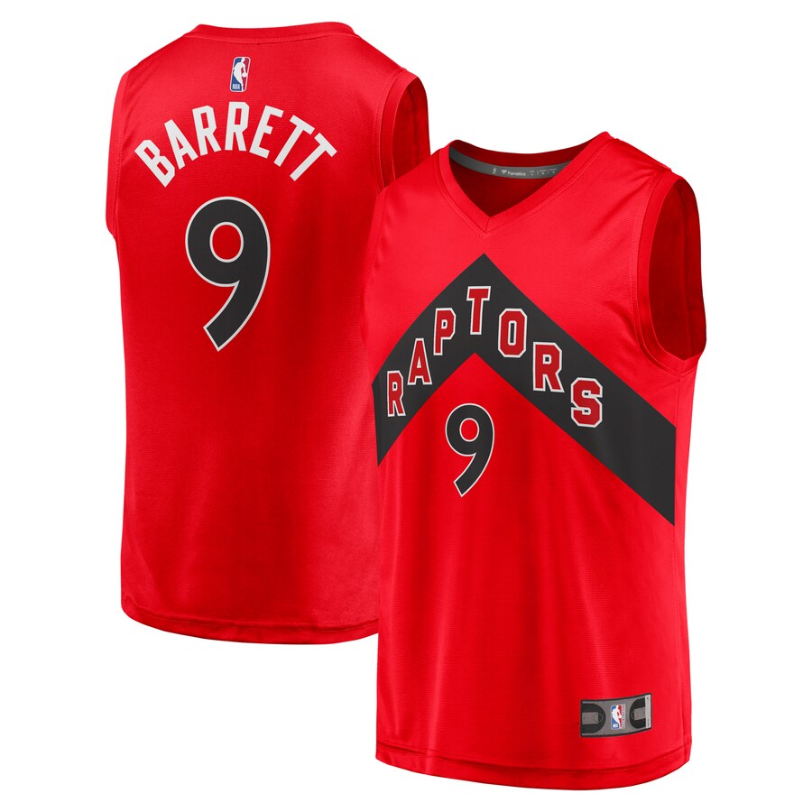Men's Toronto Raptors RJ Barrett Fanatics Red Fast Break Player Jersey - Icon Edition - Puhuasuan