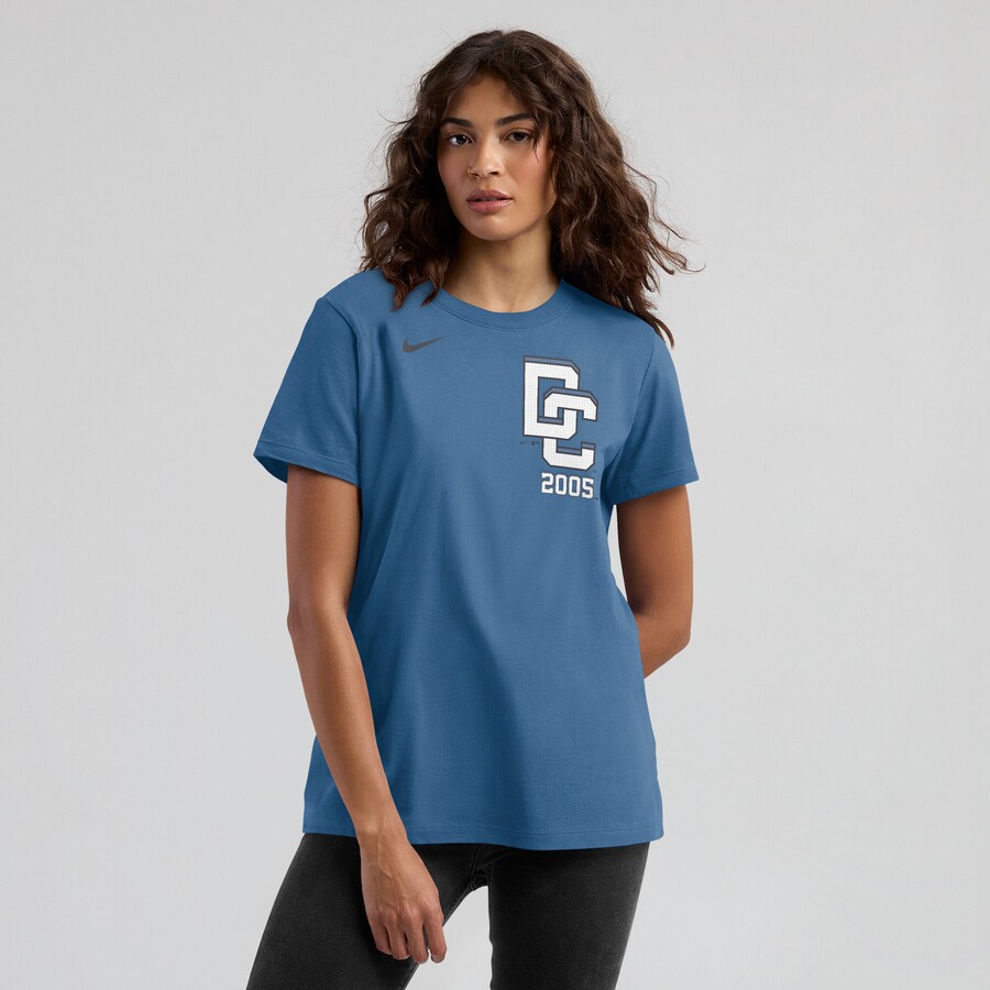 Women's Washington Nationals Nike Blue 2025 City Connect Wordmark T-Shirt - Puhuasuan