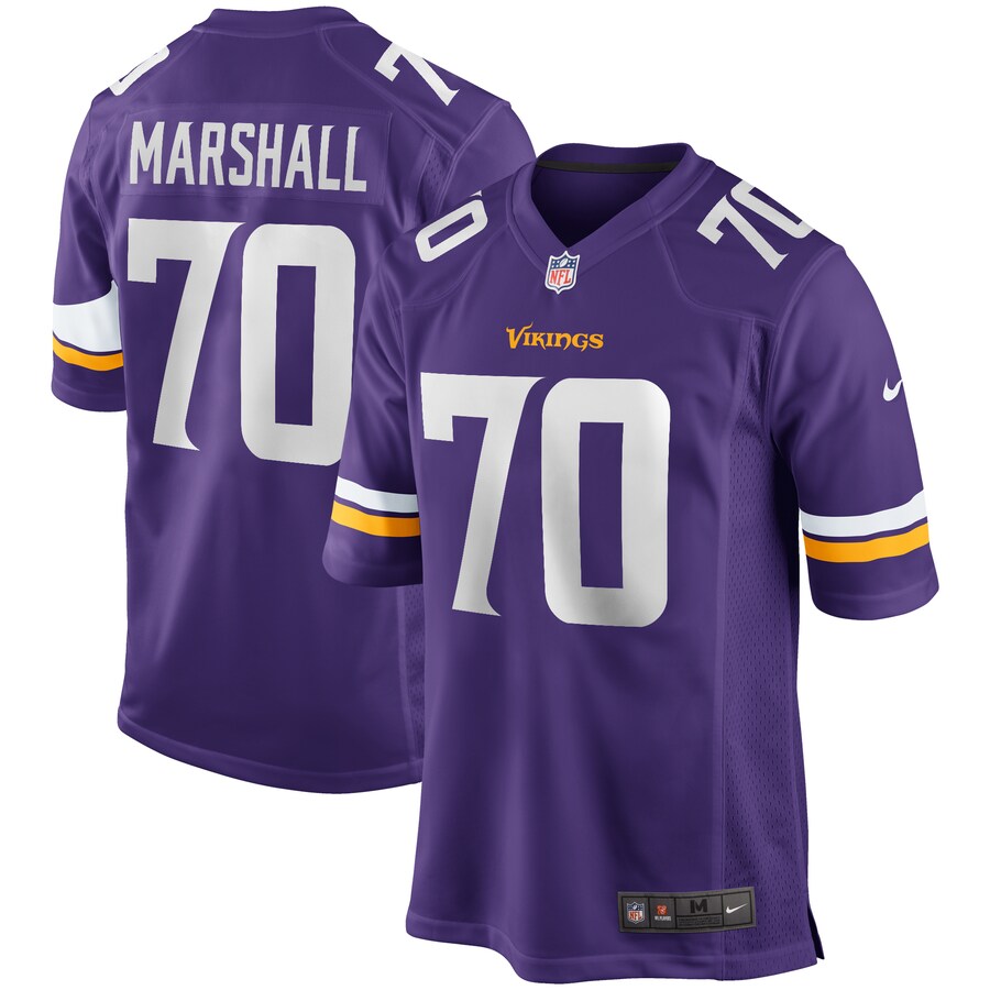 Men's Minnesota Vikings Jim Marshall Nike Purple Game Retired Player Jersey - Puhuasuan