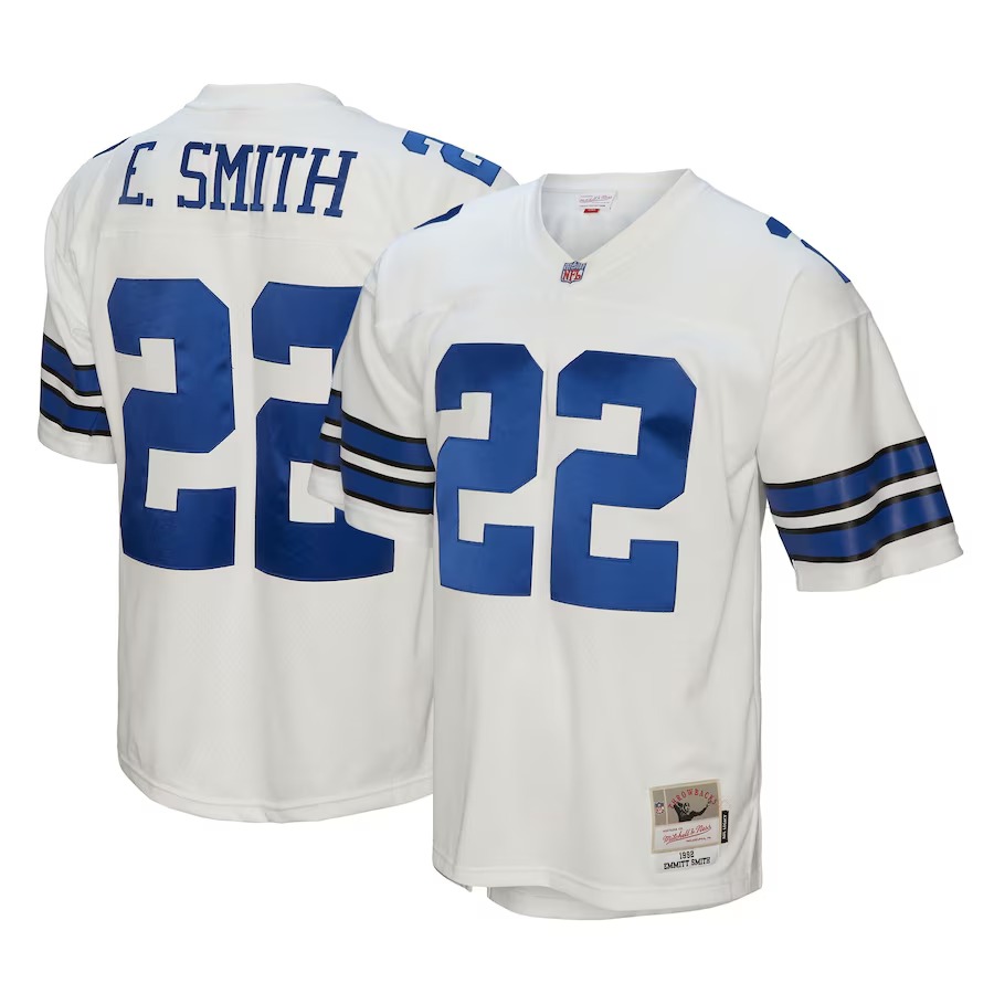 Youth Dallas Cowboys Emmitt Smith Mitchell & Ness White Retired Player Legacy Jersey - Puhuasuan