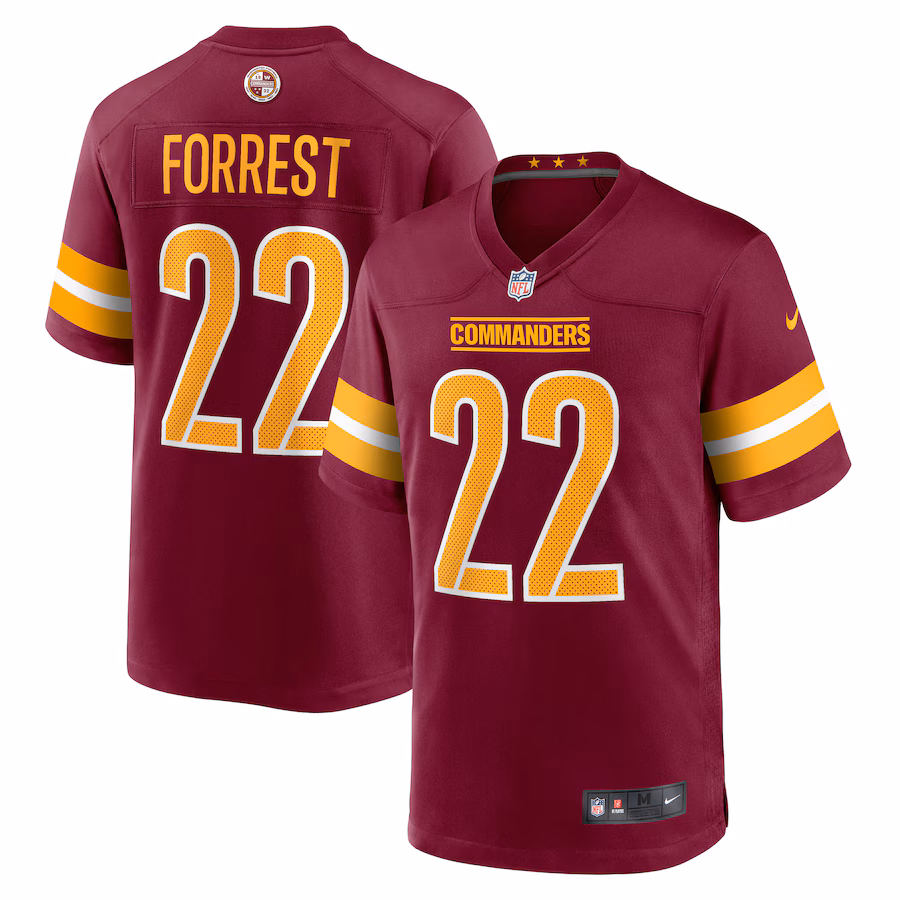 Men's Washington Commanders Darrick Forrest Nike Burgundy Game Player Jersey - Puhuasuan