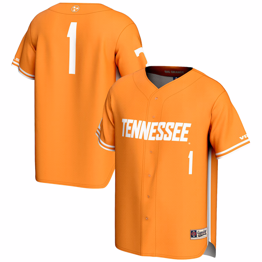 Youth GameDay Greats #1 Tennessee Orange Tennessee Volunteers Lightweight Baseball Jersey - Puhuasuan