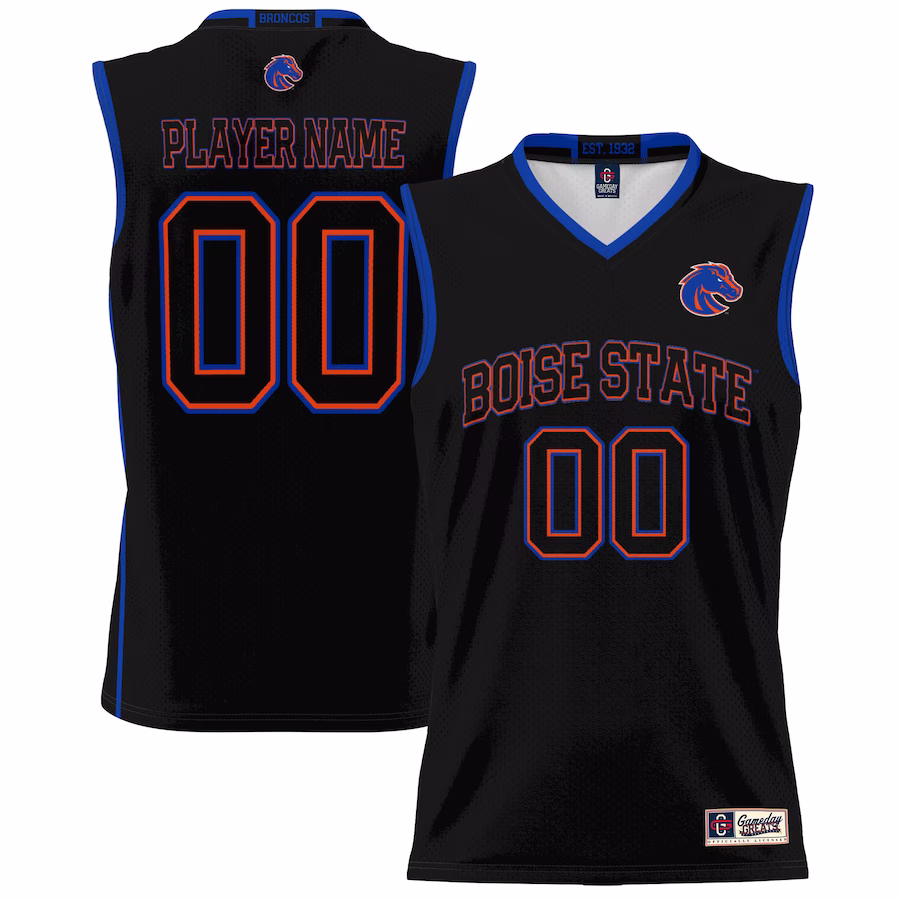 Boise State Broncos NIL Pick-A-Player Lightweight Basketball Jersey - Black - Puhuasuan