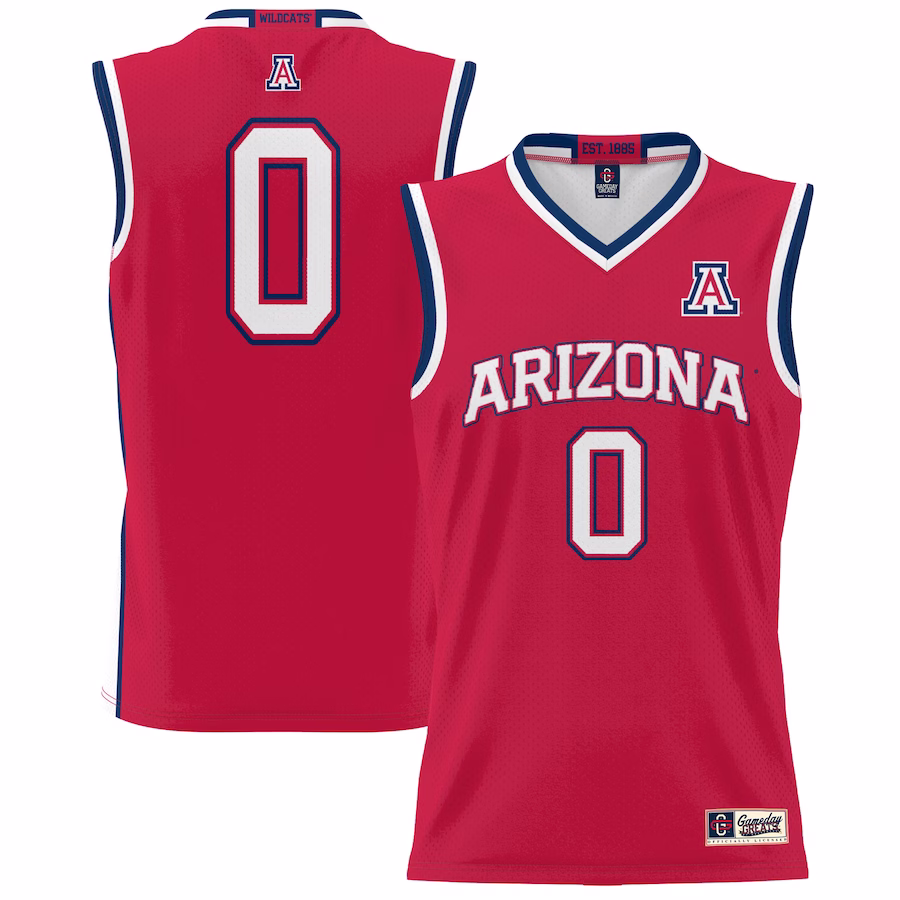 #0 Arizona Wildcats GameDay Greats Youth Lightweight Basketball Jersey - Red - Puhuasuan
