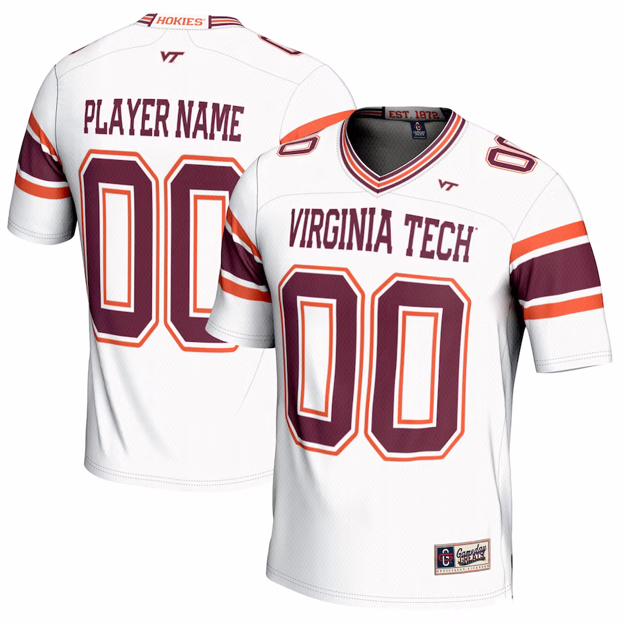 Virginia Tech Hokies GameDay Greats Youth NIL Pick-A-Player Football Jersey - White - Puhuasuan