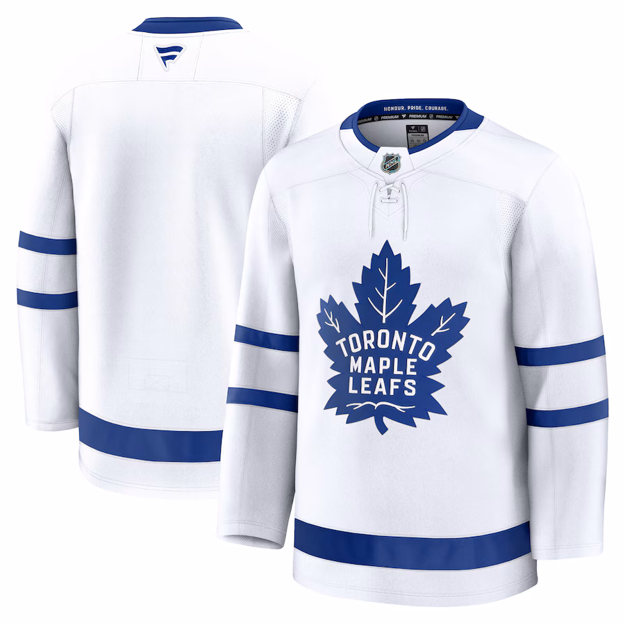 Men's Toronto Maple Leafs Fanatics White Away Premium Jersey - Puhuasuan