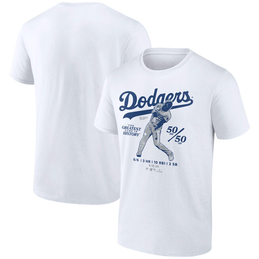 Men's Los Angeles Dodgers Shohei Ohtani White 6 for 6 T-Shirt - Puhuasuan