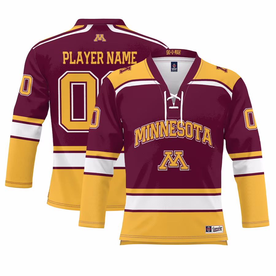 Minnesota Golden Gophers GameDay Greats Youth NIL Pick-A-Player Men's Hockey Jersey - Maroon - Puhuasuan
