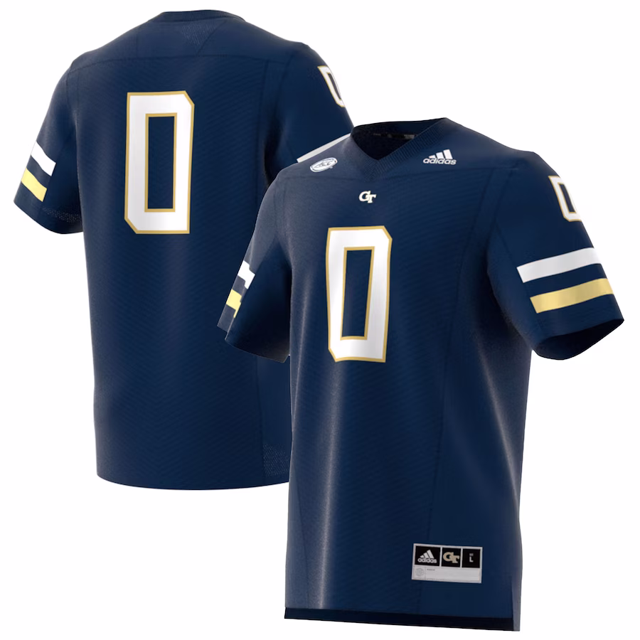 Georgia Tech Yellow Jackets adidas Premier Strategy Jersey - Navy - Puhuasuan