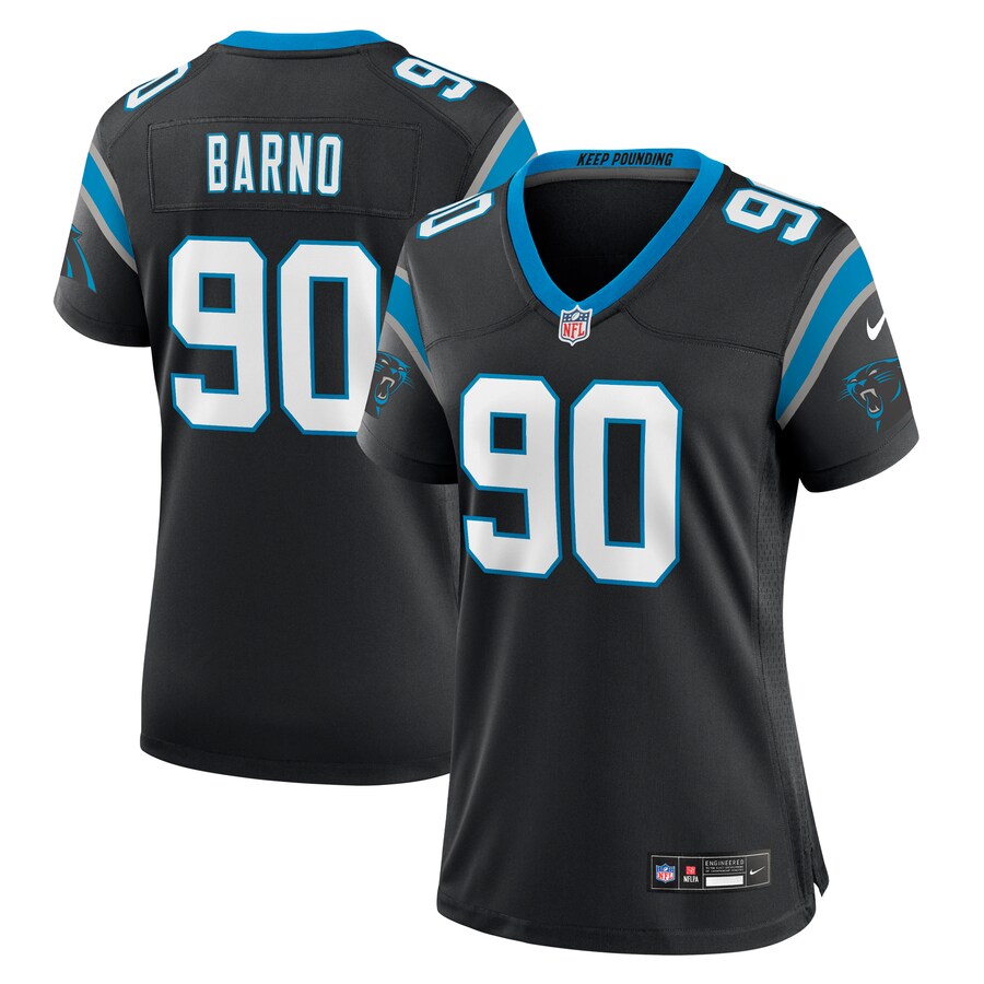 Women's Carolina Panthers Amare Barno Nike Black Team Game Jersey - Puhuasuan