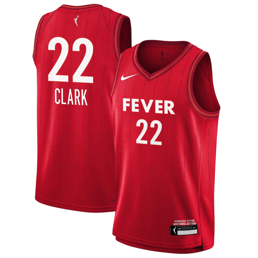 Youth Indiana Fever Caitlin Clark Nike Red 2024 WNBA Draft Rebel Edition Victory Player Jersey - Puhuasuan