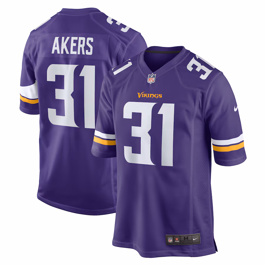 Men's Minnesota Vikings Cam Akers Nike  Purple  Game Jersey - Puhuasuan