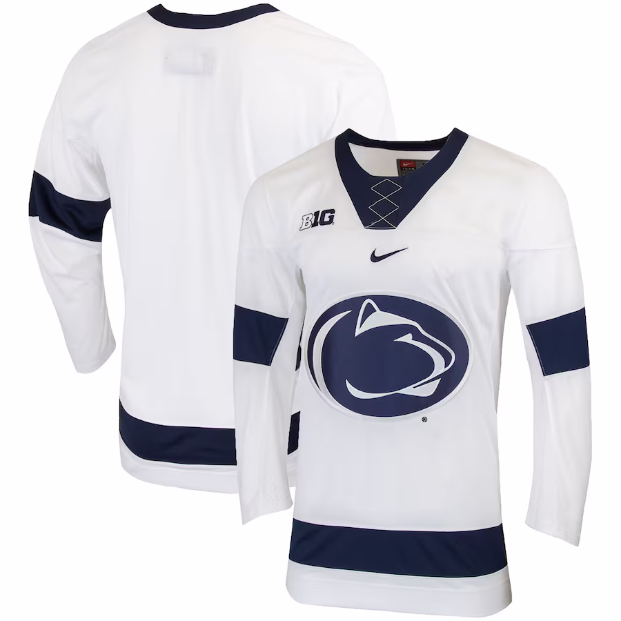 Penn State Nittany Lions Nike Replica College Hockey Jersey - White - Puhuasuan