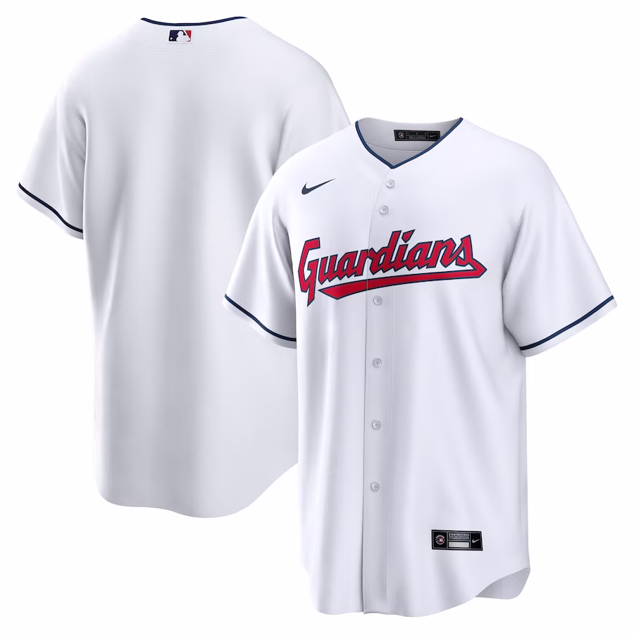 Men's Cleveland Guardians Nike White Home Blank Replica Jersey - Puhuasuan