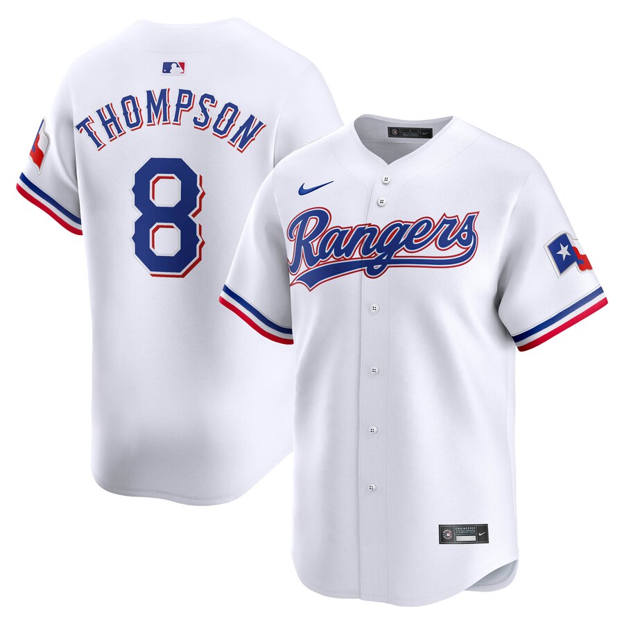 Men's Texas Rangers Bubba Thompson Nike White Home Limited Player Jersey - Puhuasuan