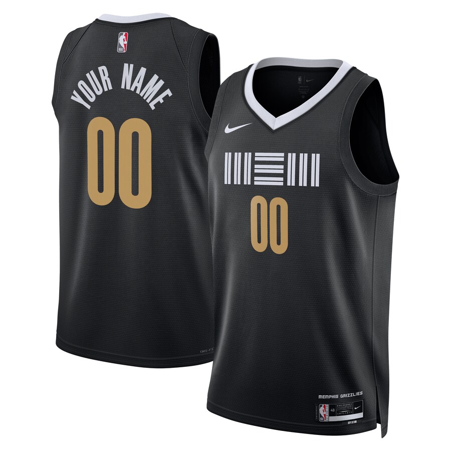 Unisex Memphis Grizzlies  Nike Black 2023/24 Custom Swingman Jersey - City Edition - Puhuasuan