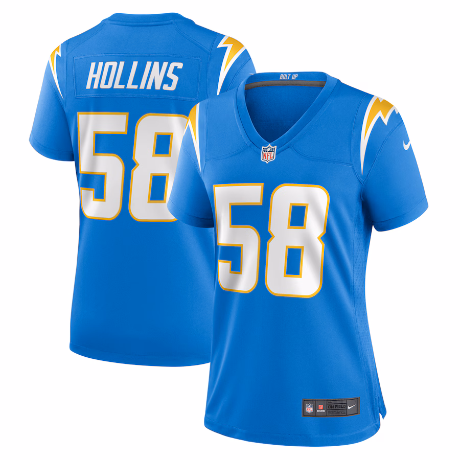 Women's Los Angeles Chargers Justin Hollins Nike  Powder Blue  Game Jersey - Puhuasuan