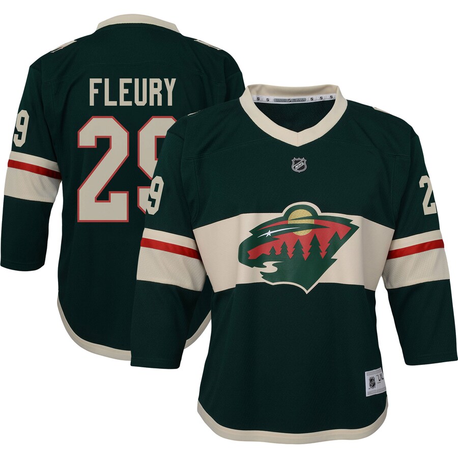 Youth Minnesota Wild Marc-Andre Fleury Green Replica Player Jersey - Puhuasuan