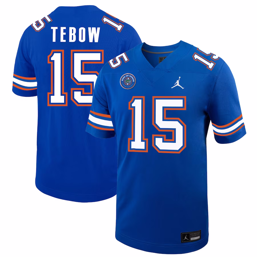 Tim Tebow Florida Gators Jordan Brand Ring of Honor Untouchable Replica Jersey - Royal - Puhuasuan