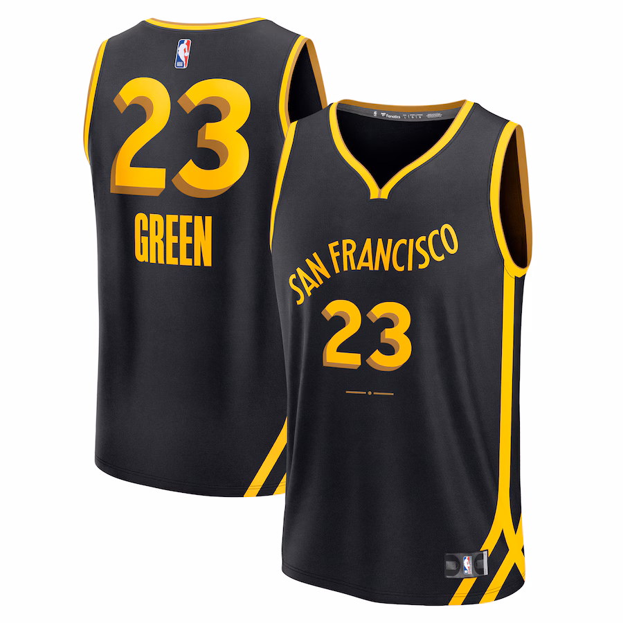 Men's Golden State Warriors Draymond Green Fanatics Black Fast Break Jersey - City Edition - Puhuasuan