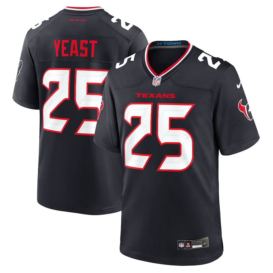 Men's Houston Texans Russ Yeast Nike Navy Team Game Jersey - Puhuasuan