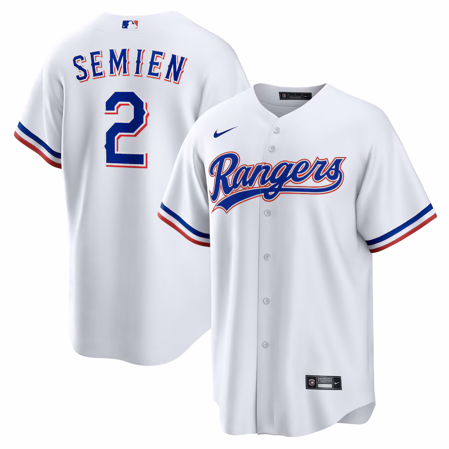 Youth Texas Rangers Marcus Semien Nike White Home Replica Player Jersey - Puhuasuan