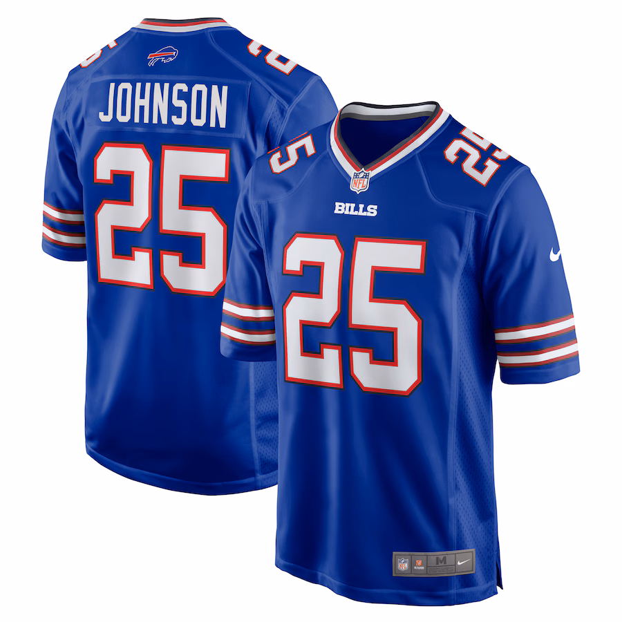 Men's Buffalo Bills Ty Johnson Nike Royal Team Game Jersey - Puhuasuan