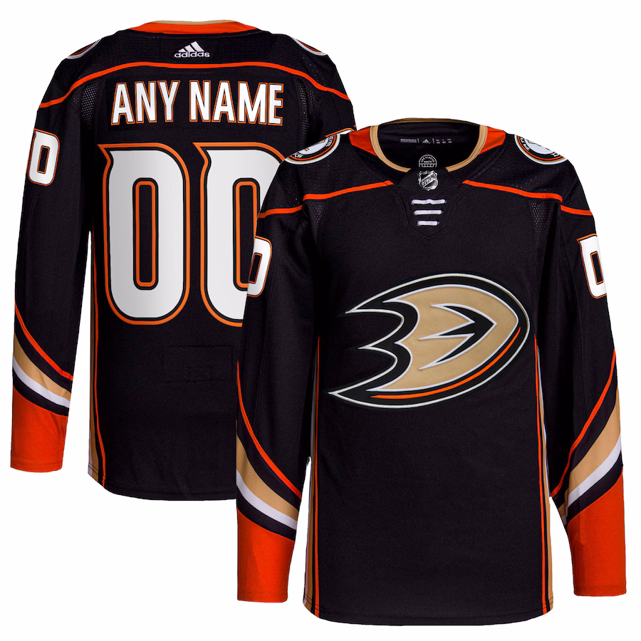 Men's Anaheim Ducks adidas Black Home Primegreen Authentic Custom Jersey - Puhuasuan