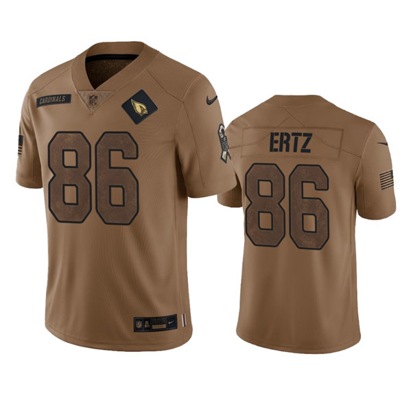 Men's Arizona Cardinals #86 Zach Ertz 2023 Brown Salute To Service Limited Football Stitched Jersey - Puhuasuan