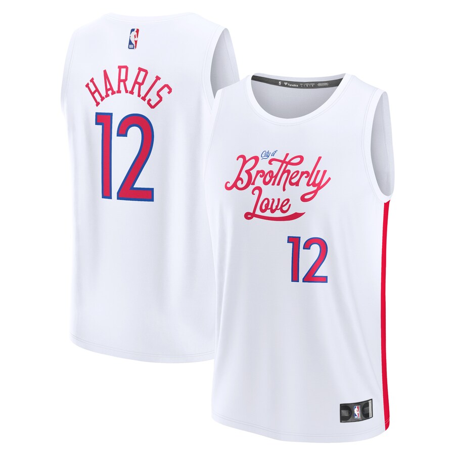 Men's Philadelphia 76ers Tobias Harris Fanatics White Fastbreak Jersey - City Edition - Puhuasuan