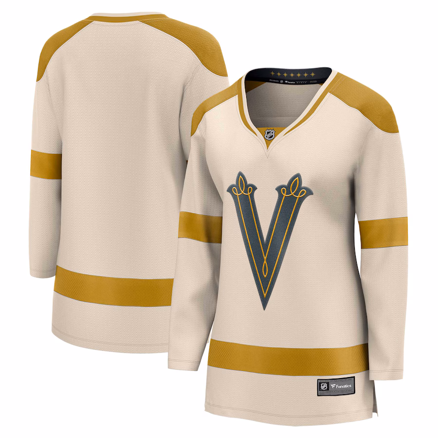Women's Vegas Golden Knights Fanatics Cream 2024 NHL Winter Classic Breakaway Jersey - Puhuasuan