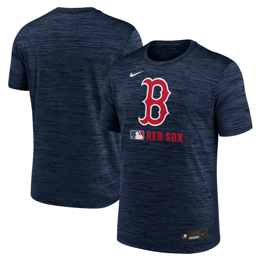 Men's Boston Red Sox Nike Navy Authentic Collection Velocity Performance Practice T-Shirt - Puhuasuan