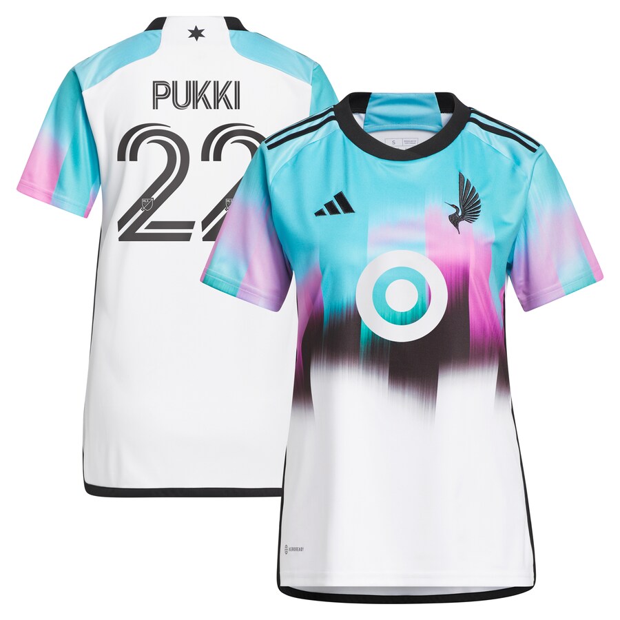 Women's Minnesota United FC Teemu Pukki adidas White 2024 The Northern Lights Kit Replica Player Jersey - Puhuasuan