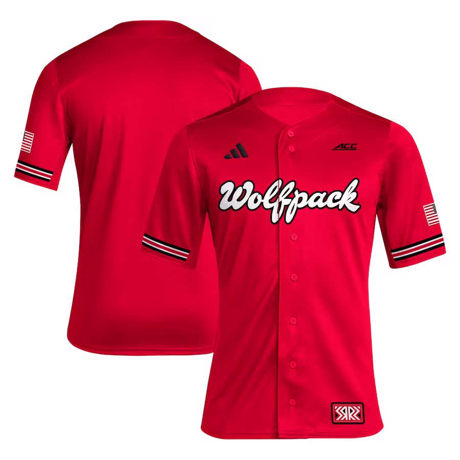 NC State Wolfpack adidas Reverse Retro Replica Baseball Jersey - Red - Puhuasuan