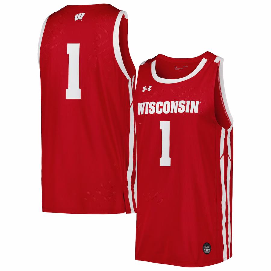 Wisconsin Badgers Under Armour Replica Basketball Jersey - Red - Puhuasuan