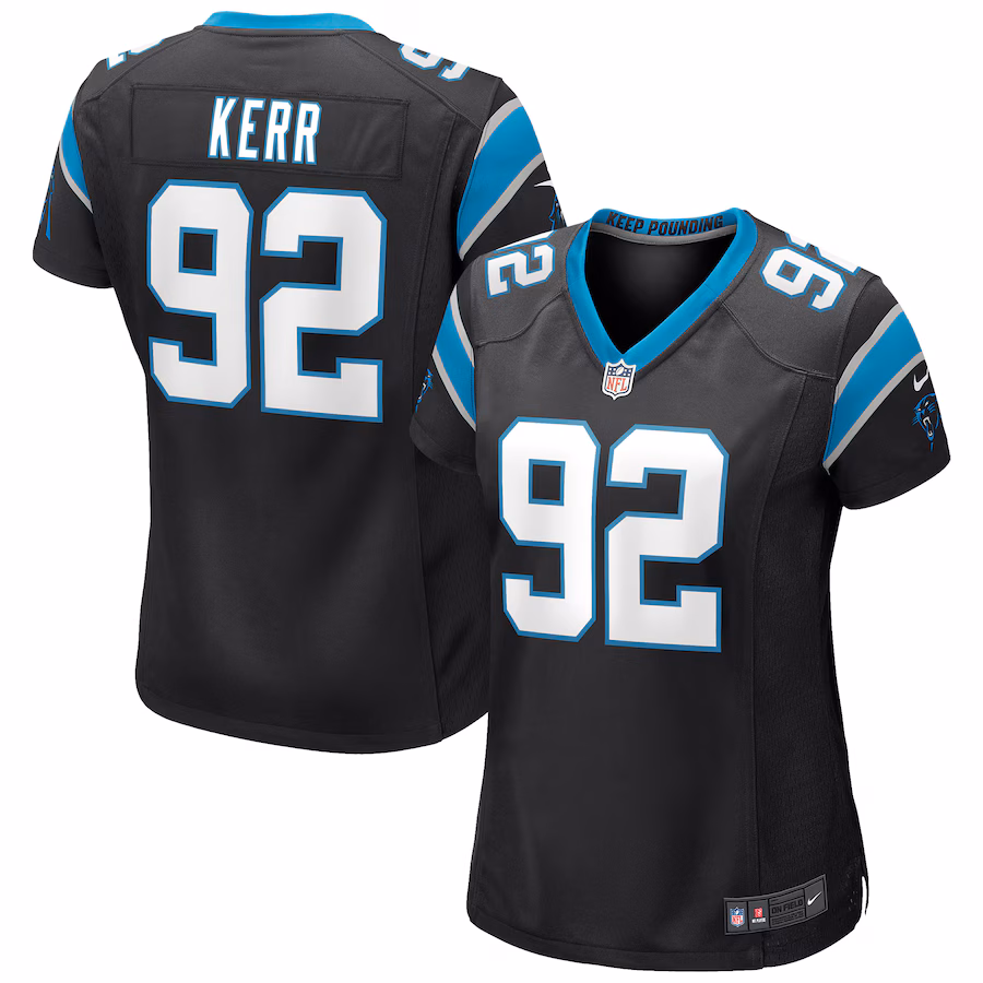 Women's Carolina Panthers Zach Kerr Nike Black Game Jersey - Puhuasuan