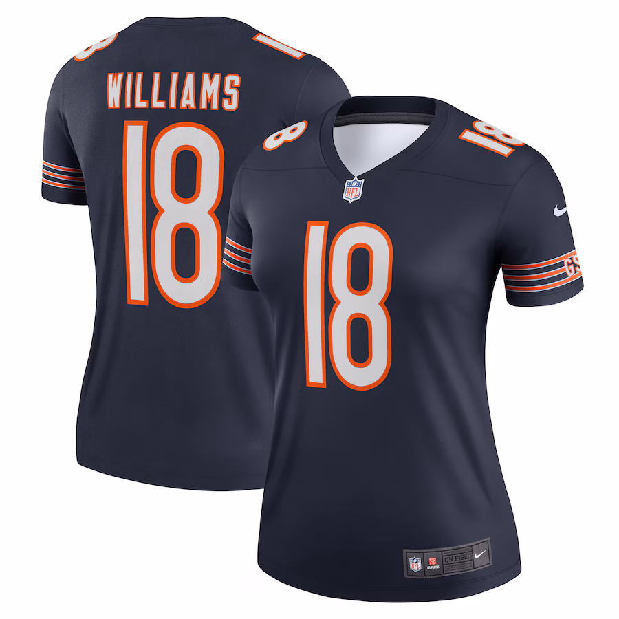 Women's Chicago Bears Caleb Williams Nike Navy Legend Player Performance Top - Puhuasuan