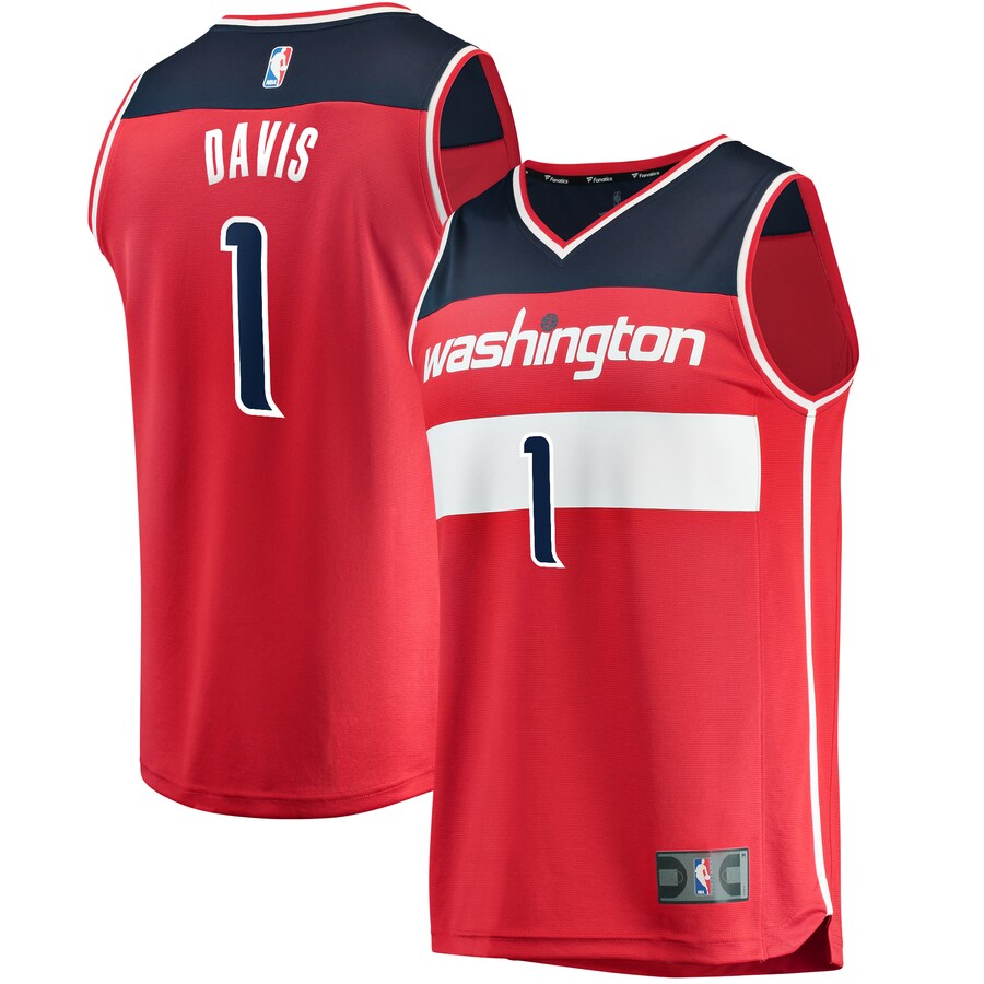 Men's Washington Wizards Johnny Davis Fanatics Red Fast Break Replica Player Jersey Icon - Edition - Puhuasuan