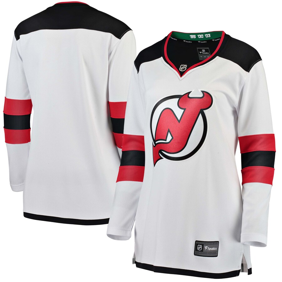 Women's New Jersey Devils Fanatics Branded White Away Breakaway Jersey - Puhuasuan
