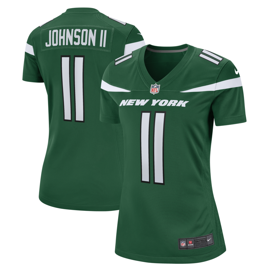 Women's New York Jets Jermaine Johnson II Nike Gotham Green Game Jersey - Puhuasuan