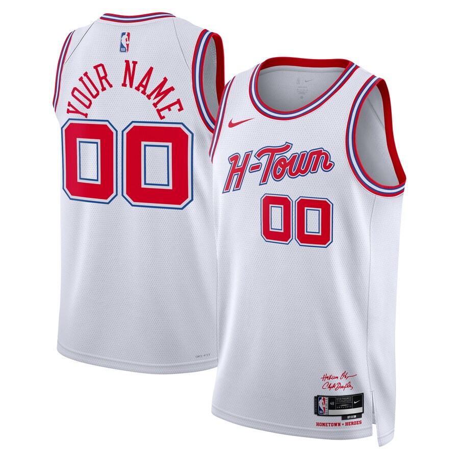 Unisex Houston Rockets Nike White 2023/24 Custom Swingman Jersey - City Edition - Puhuasuan