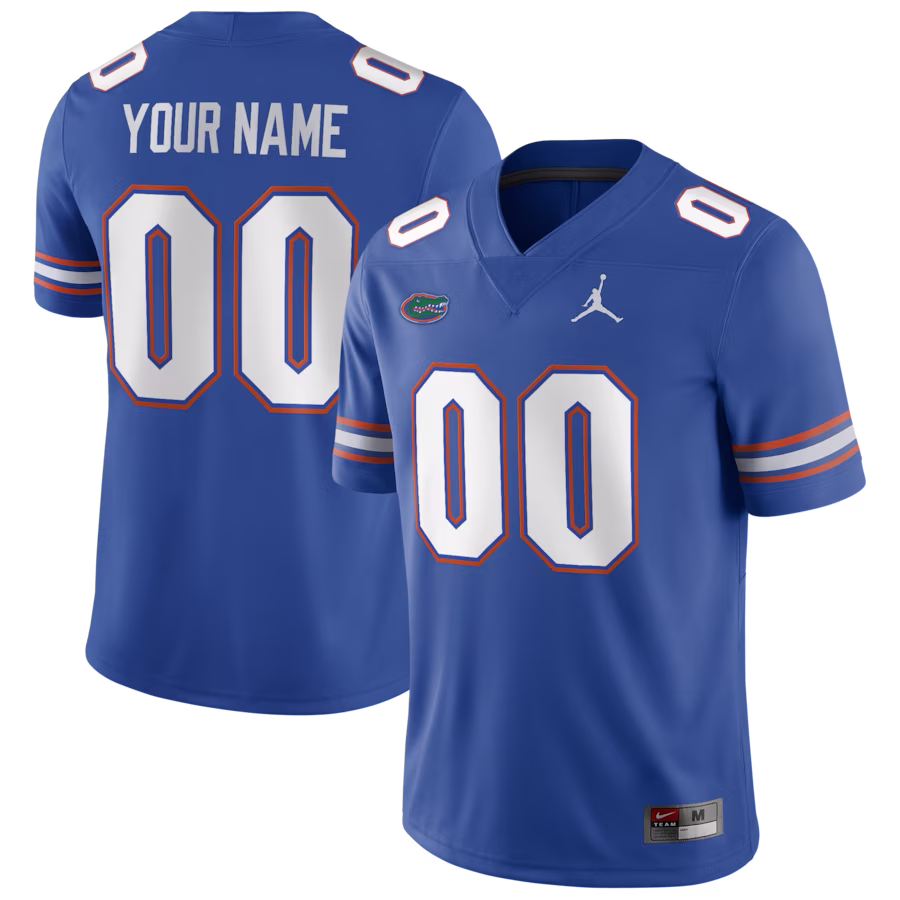 Florida Gators Jordan Brand Football Custom Game Jersey - Royal - Puhuasuan