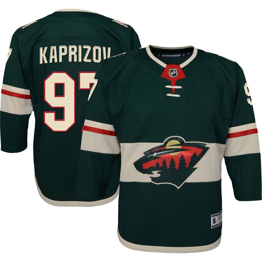 Youth Minnesota Wild Kirill Kaprizov Green Home Premier Player Jersey - Puhuasuan