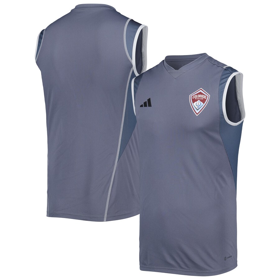 Men's Colorado Rapids adidas Gray 2023 On-Field Sleeveless Training Jersey - Puhuasuan