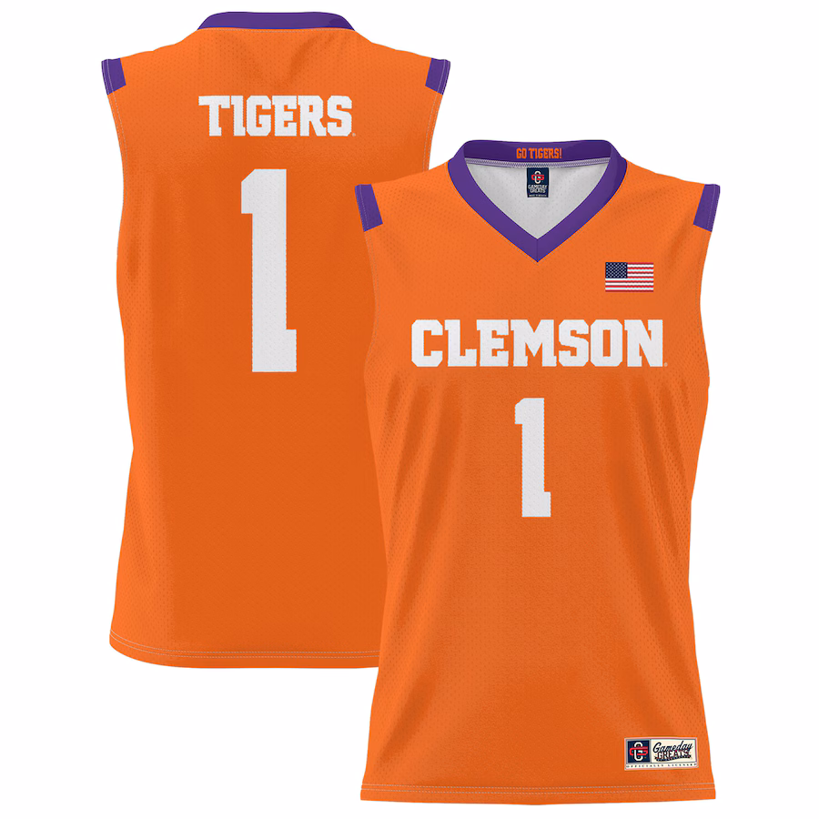 Unisex GameDay Greats #1 Orange Clemson Tigers Lightweight Basketball Jersey - Puhuasuan