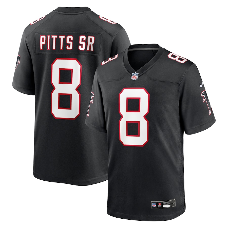 Men's Atlanta Falcons Kyle Pitts Sr. Nike Black Alternate Game Jersey - Puhuasuan