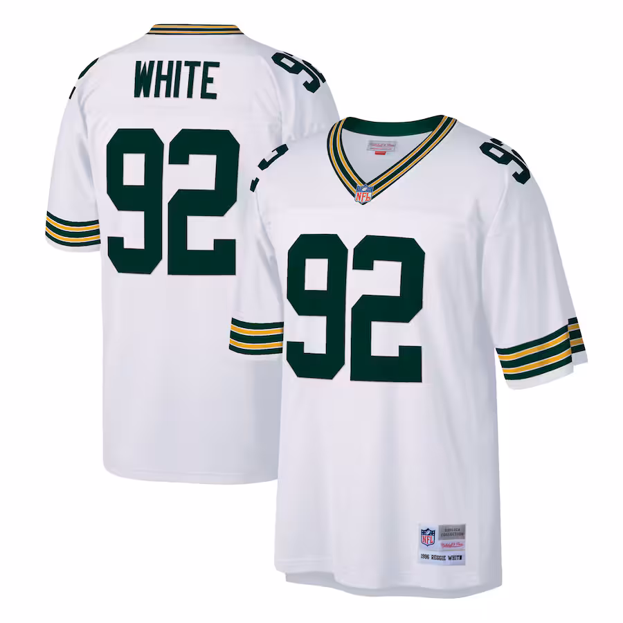 Men's Green Bay Packers Reggie White Mitchell & Ness White Legacy Replica Jersey - Puhuasuan